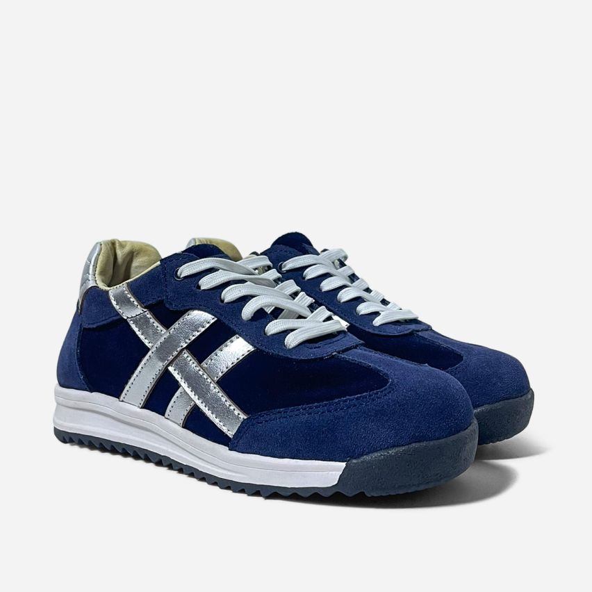 Zapatilla Puro Cuero 1167 Azul