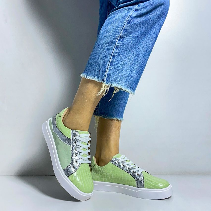 Zapatilla Puro Cuero 1172 Verde