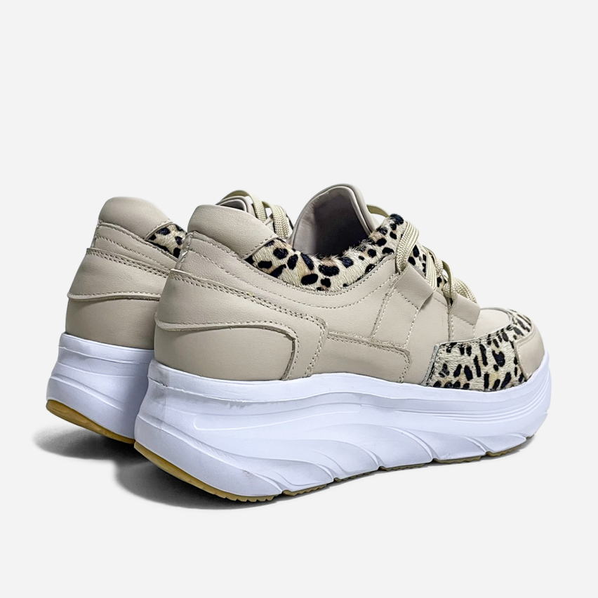 Zapatilla Puro Cuero 1176 Hueso
