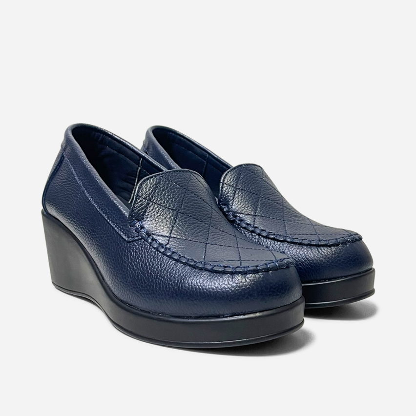 Mocasín Puro Cuero 1178 Azul