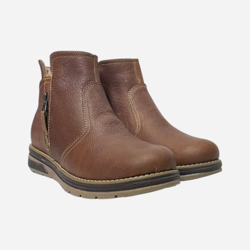 Botines de Puro Cuero Modelo 1200 Marrón