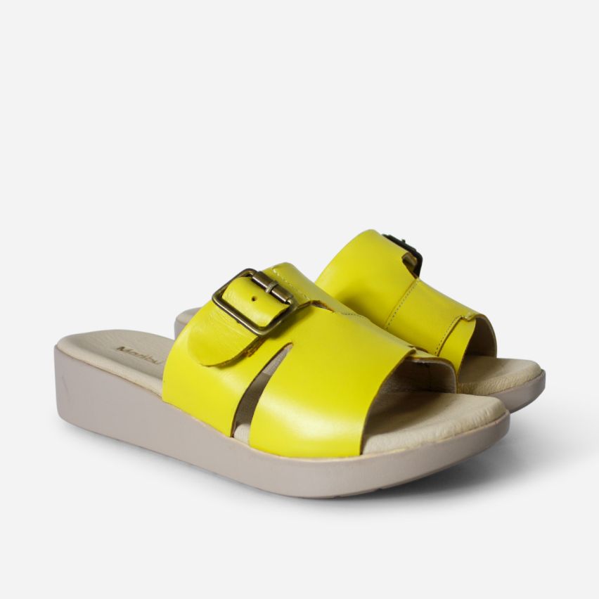 Sandalia Puro Cuero 1132 - Amarillo