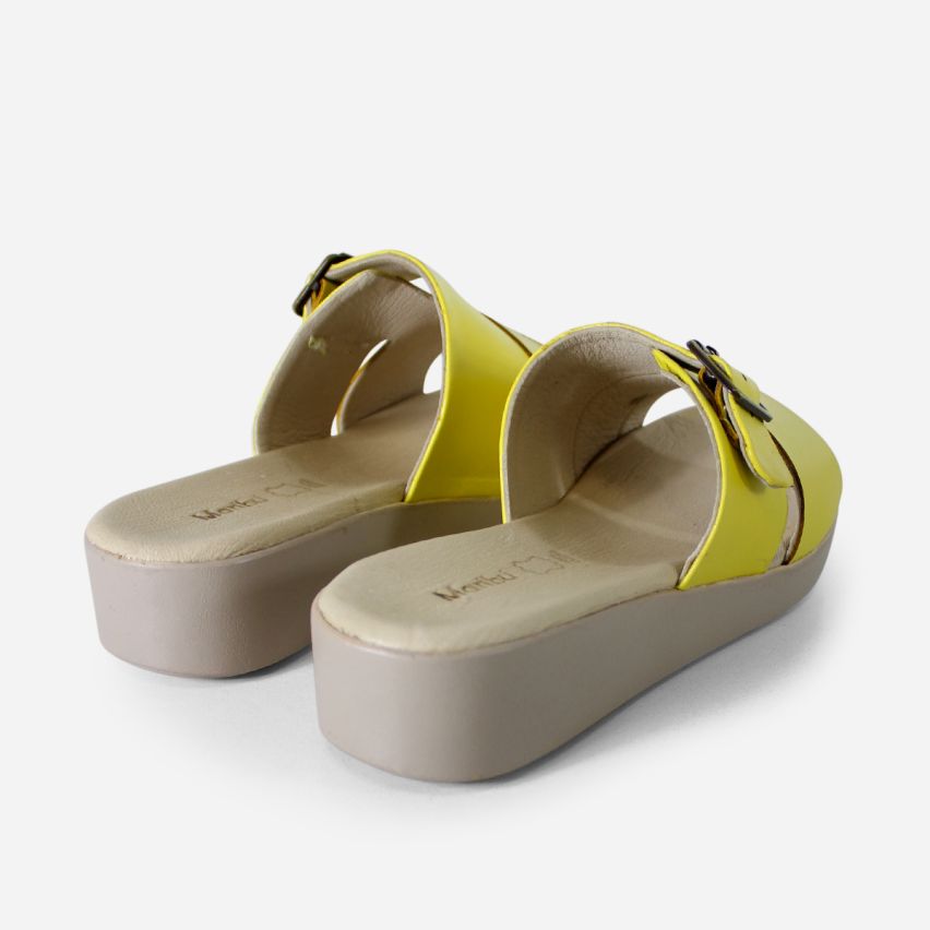 Sandalia Puro Cuero 1132 - Amarillo