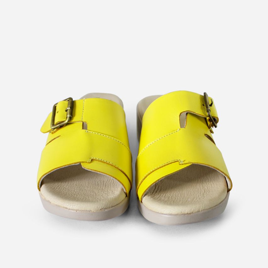 Sandalia Puro Cuero 1132 - Amarillo