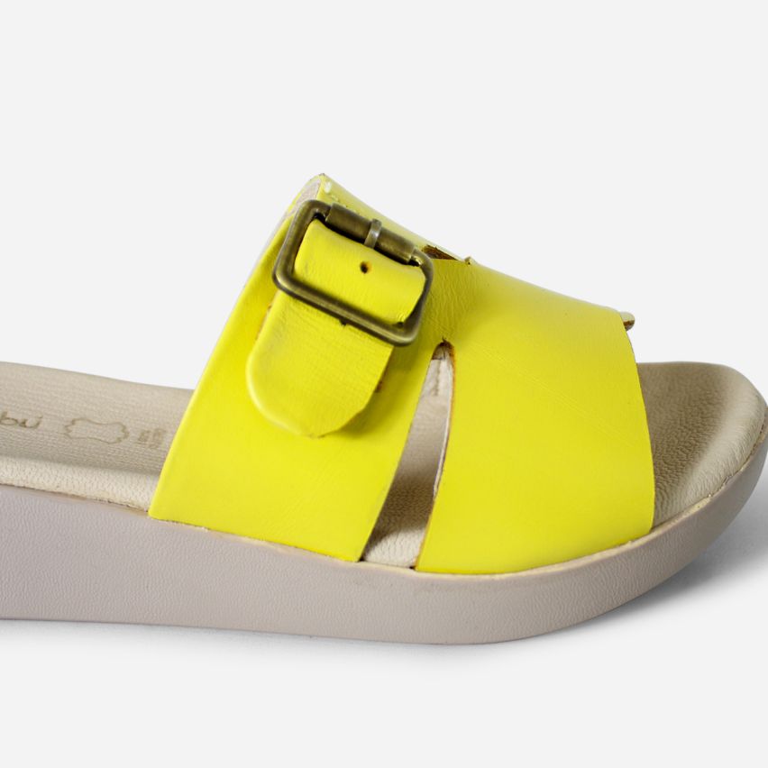 Sandalia Puro Cuero 1132 - Amarillo