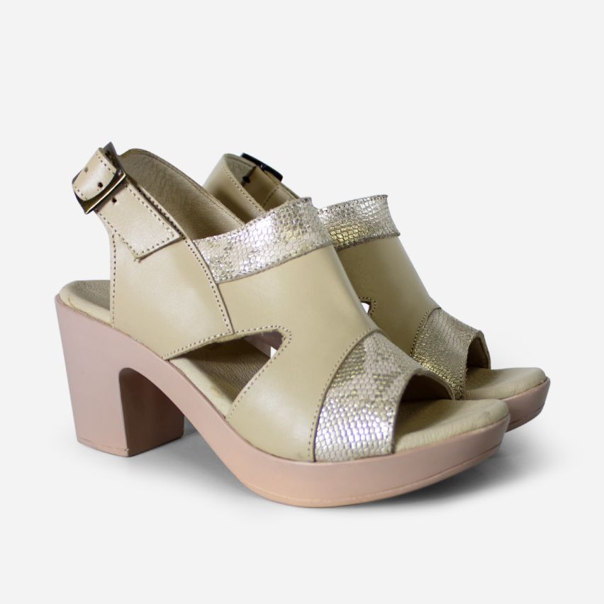 Sandalia Puro Cuero 1134 - Natural/Print