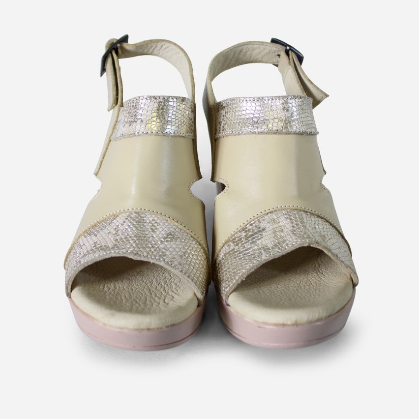 Sandalia Puro Cuero 1134 - Natural/Print