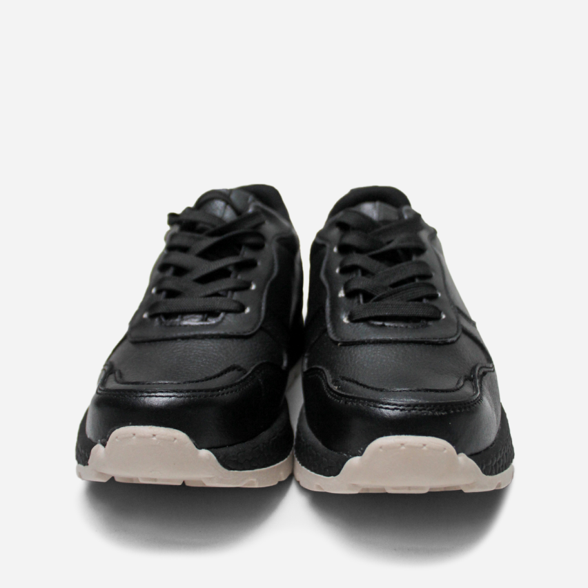 Zapatilla Escolar Puro Cuero 1102-NEG