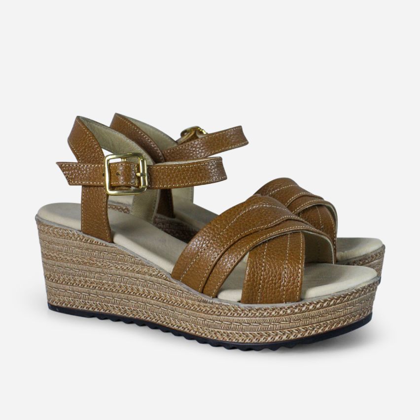 Sandalia Puro Cuero 1097C - Caramelo