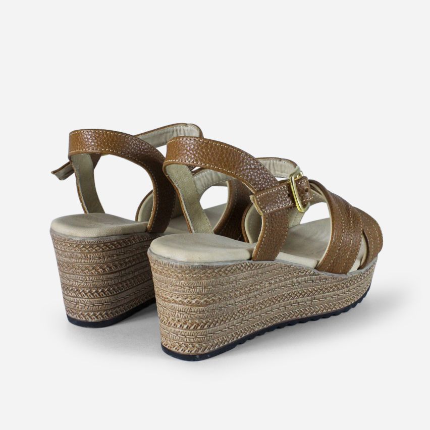 Sandalia Puro Cuero 1097C - Caramelo