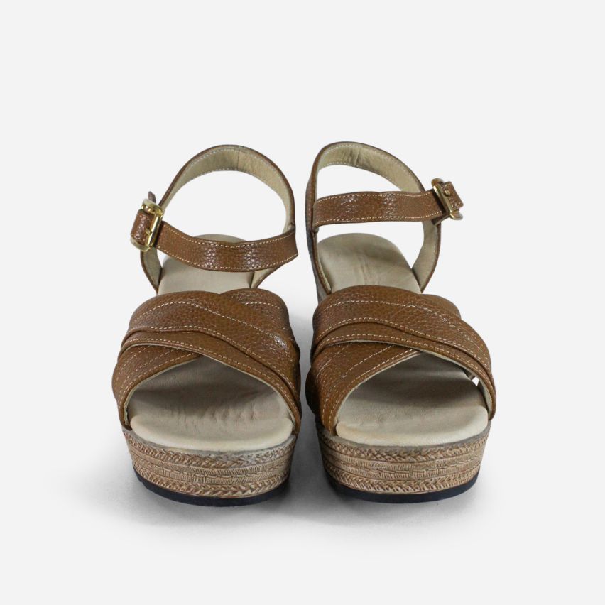 Sandalia Puro Cuero 1097C - Caramelo