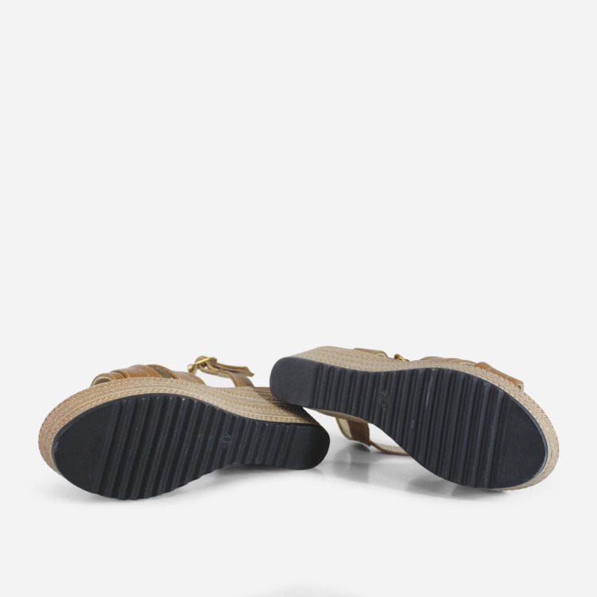 Sandalia Puro Cuero 1097C - Caramelo