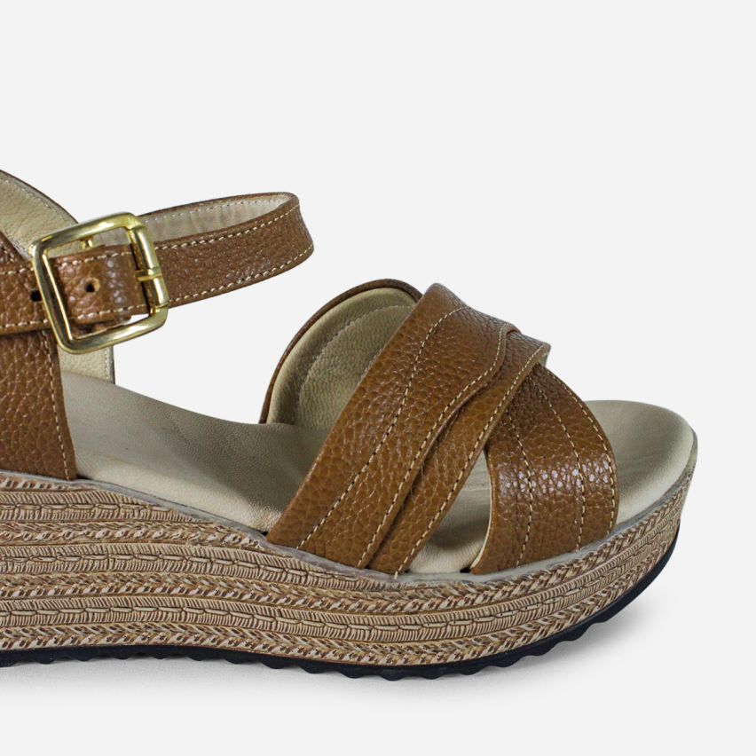 Sandalia Puro Cuero 1097C - Caramelo