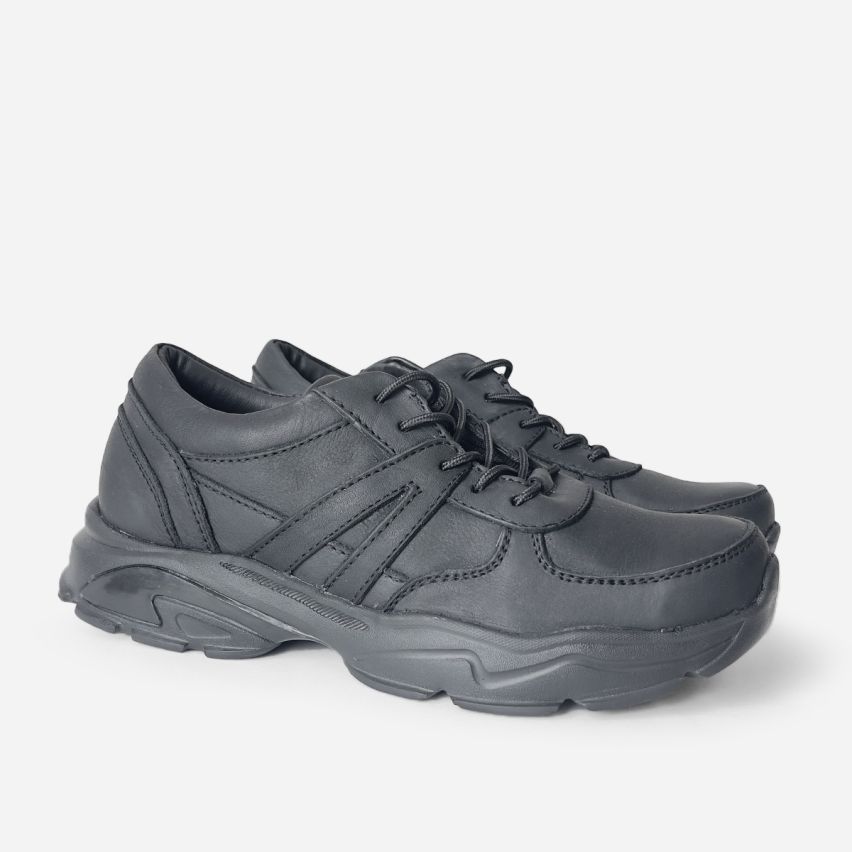zapatilla  Puro Cuero 787 -  Negro