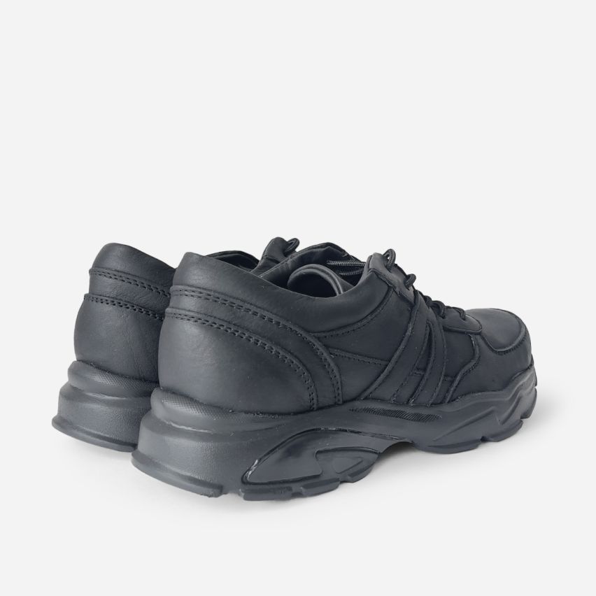 zapatilla  Puro Cuero 787 -  Negro