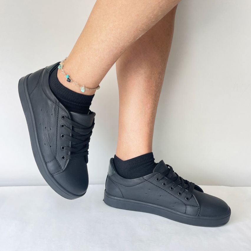 zapatilla  Puro Cuero  656 -  Negro