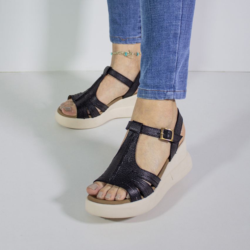 Sandalia Puro Cuero 366 - Negro