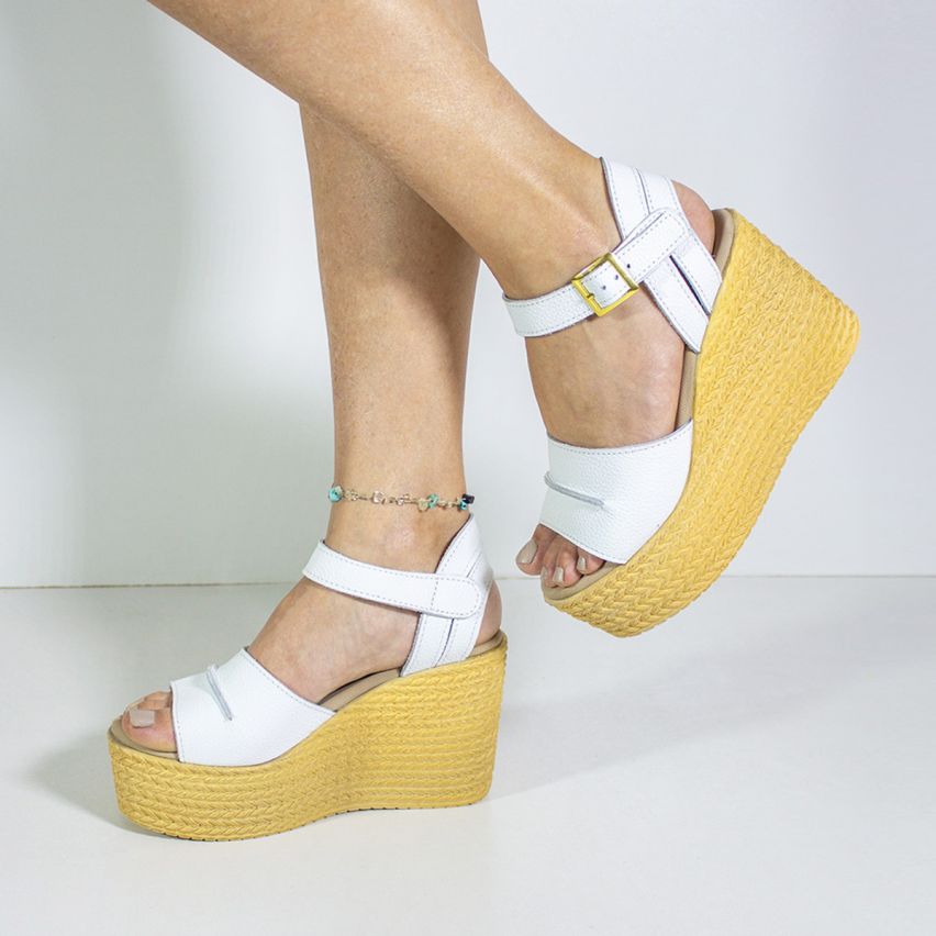Sandalia Puro Cuero 370 - Blanco