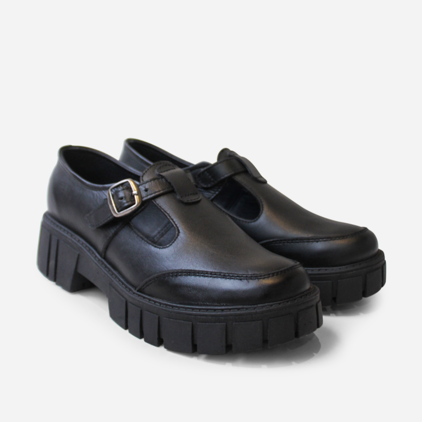 Zapato Escolar Puro Cuero 605