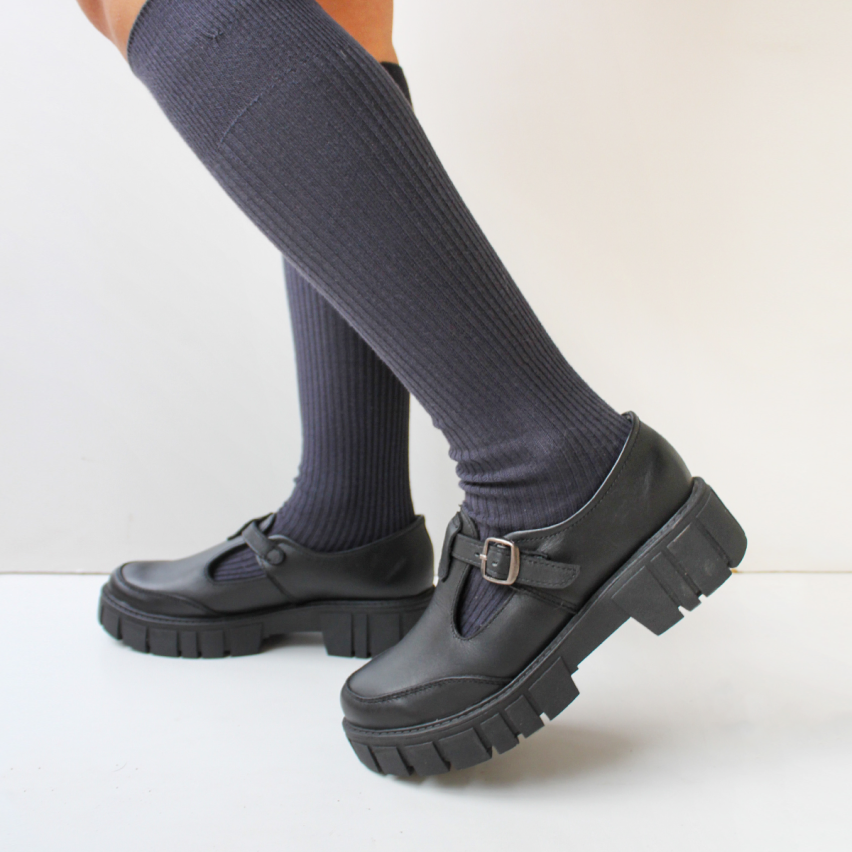 Zapato Escolar Puro Cuero 605