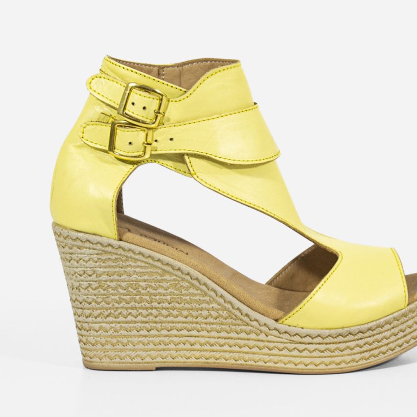 Sandalia Puro Cuero 401 - AMARILLO