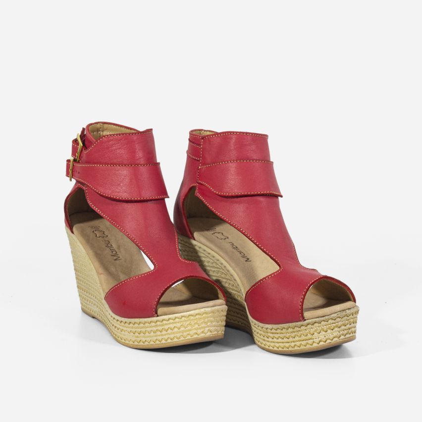 Sandalia Puro Cuero 401 - ROJO