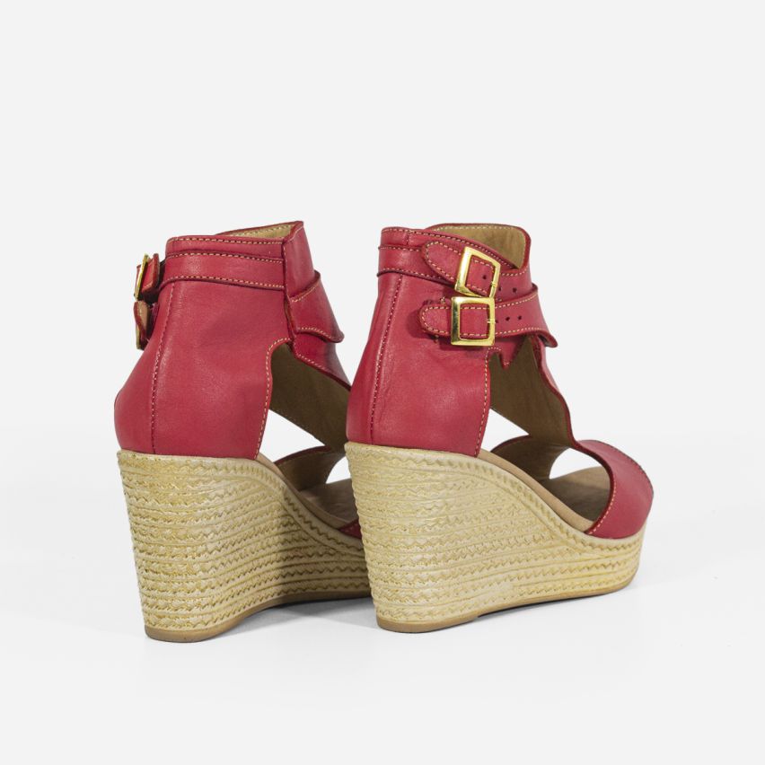 Sandalia Puro Cuero 401 - ROJO