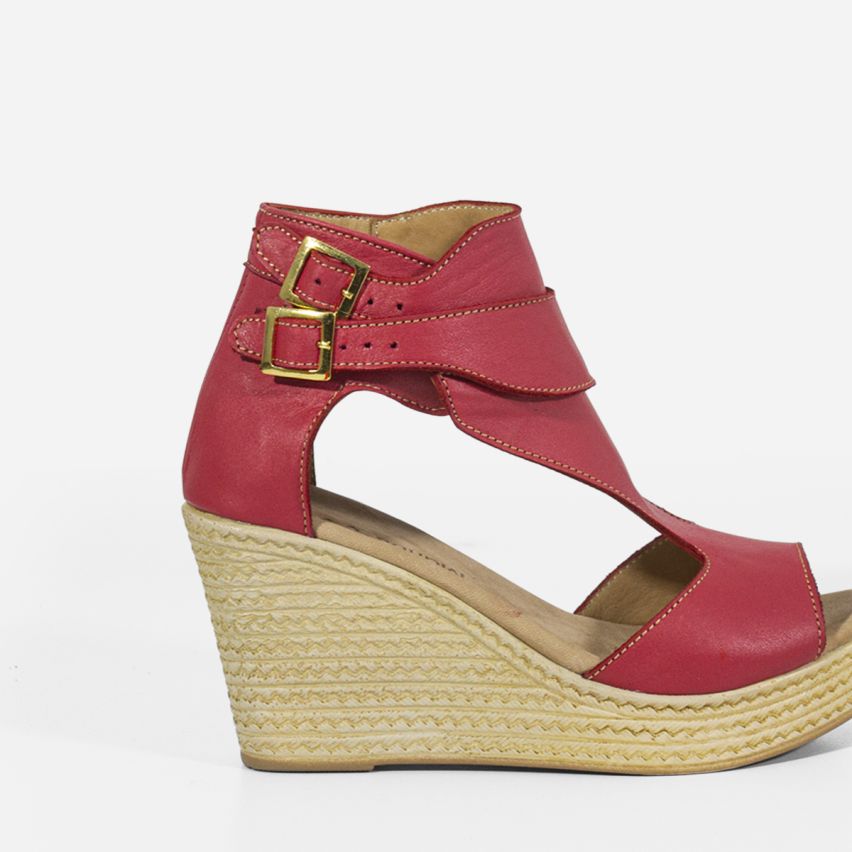 Sandalia Puro Cuero 401 - ROJO