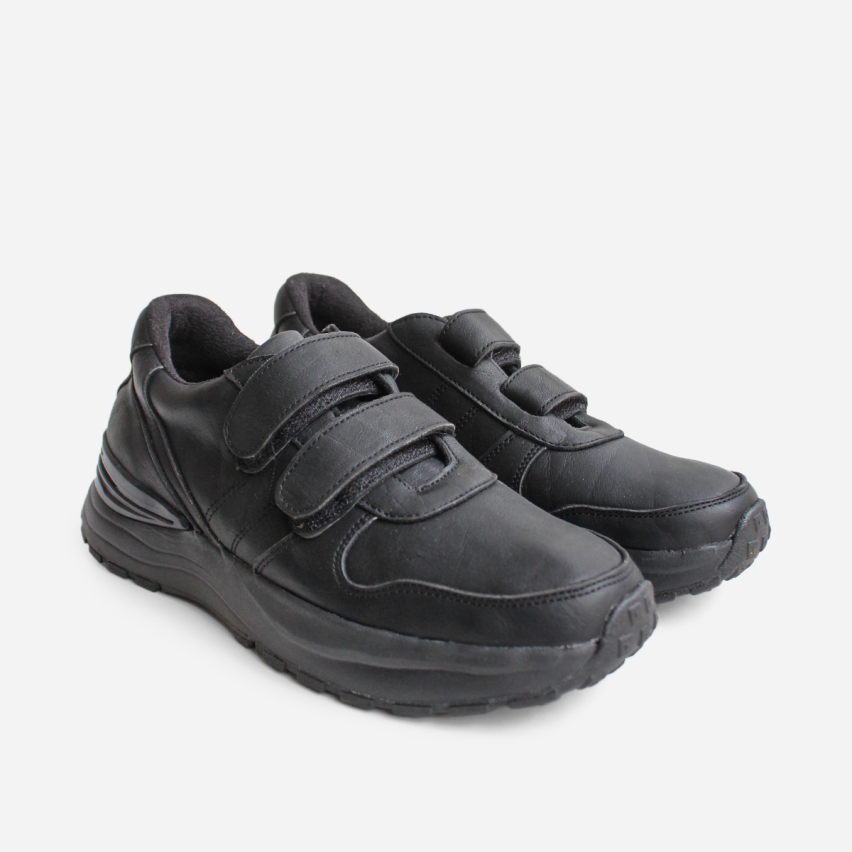 Zapatilla Escolar Puro Cuero 1057-NEG