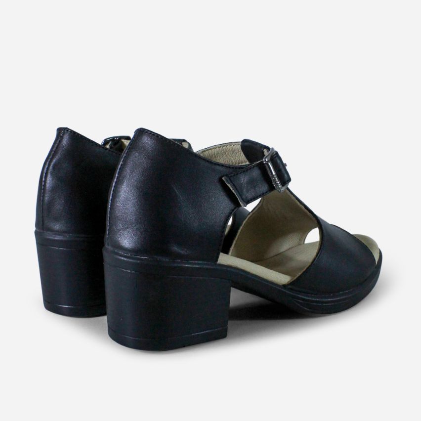Sandalia Puro Cuero 1130 - Negro