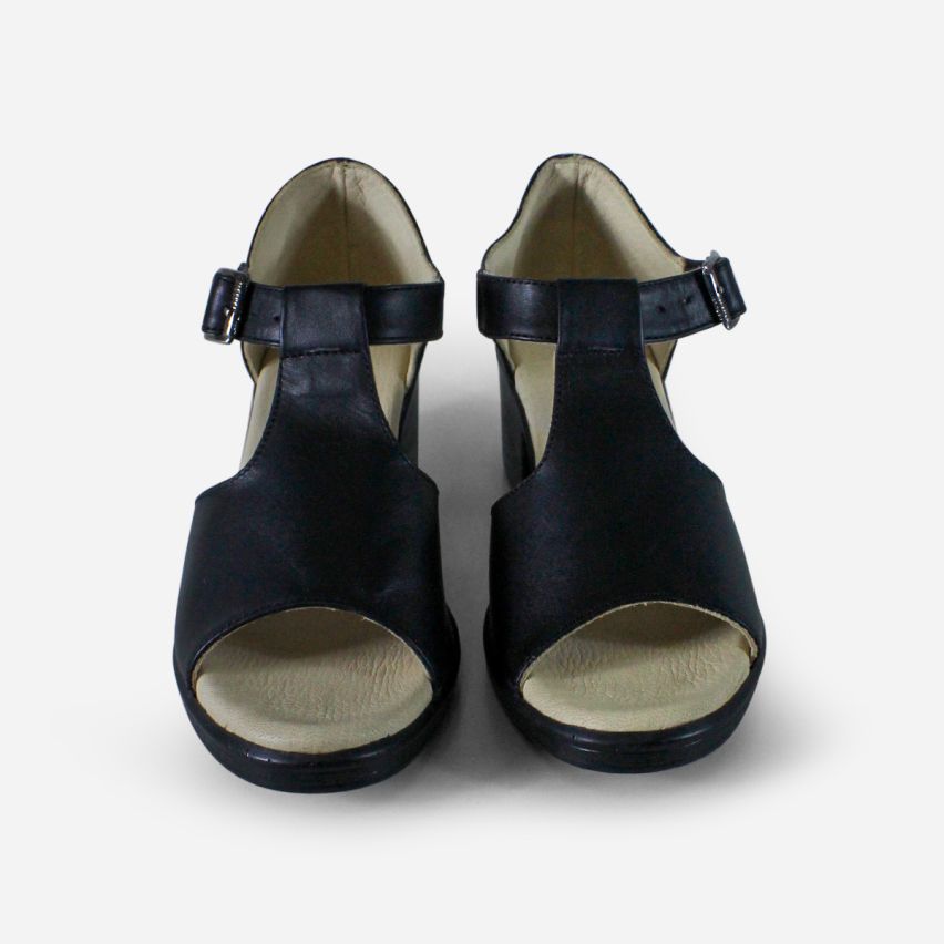 Sandalia Puro Cuero 1130 - Negro