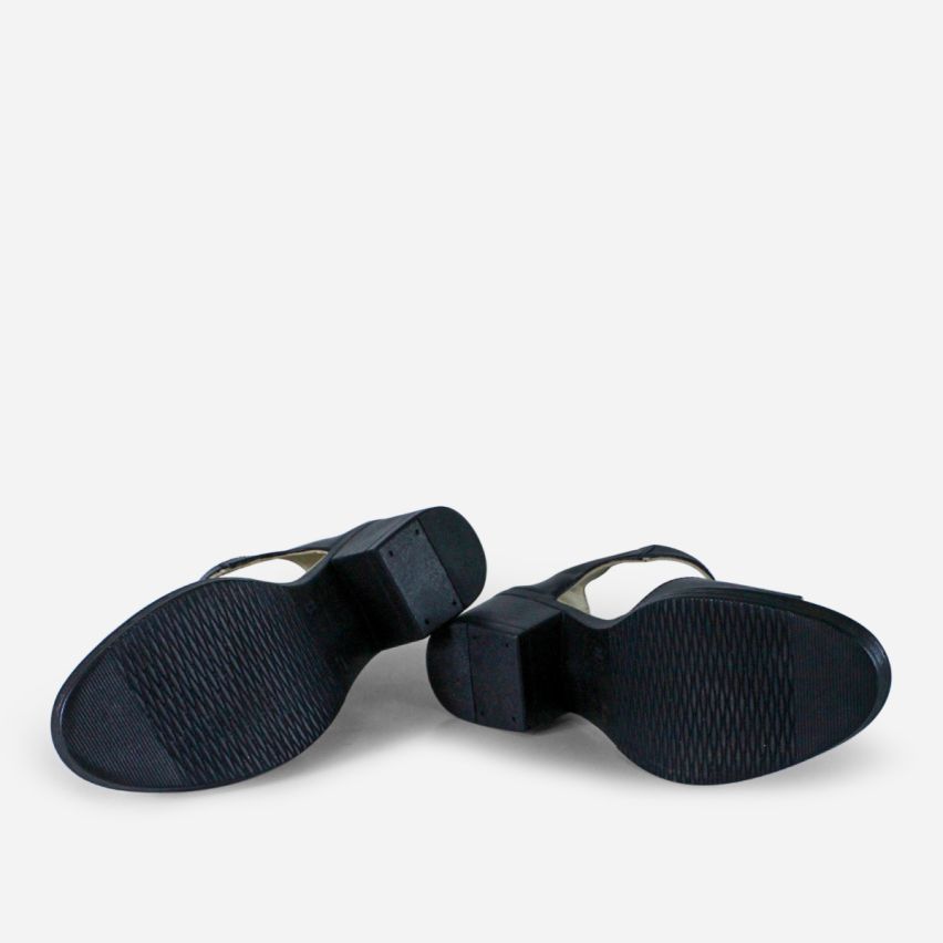 Sandalia Puro Cuero 1130 - Negro