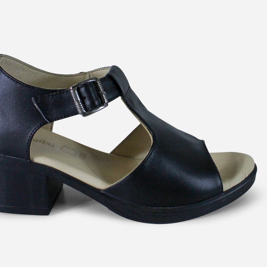 Sandalia Puro Cuero 1130 - Negro