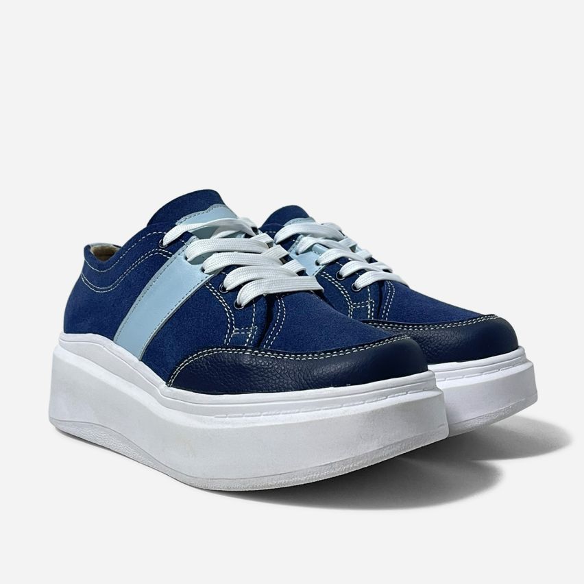 Zapatilla Puro Cuero 508 Azul
