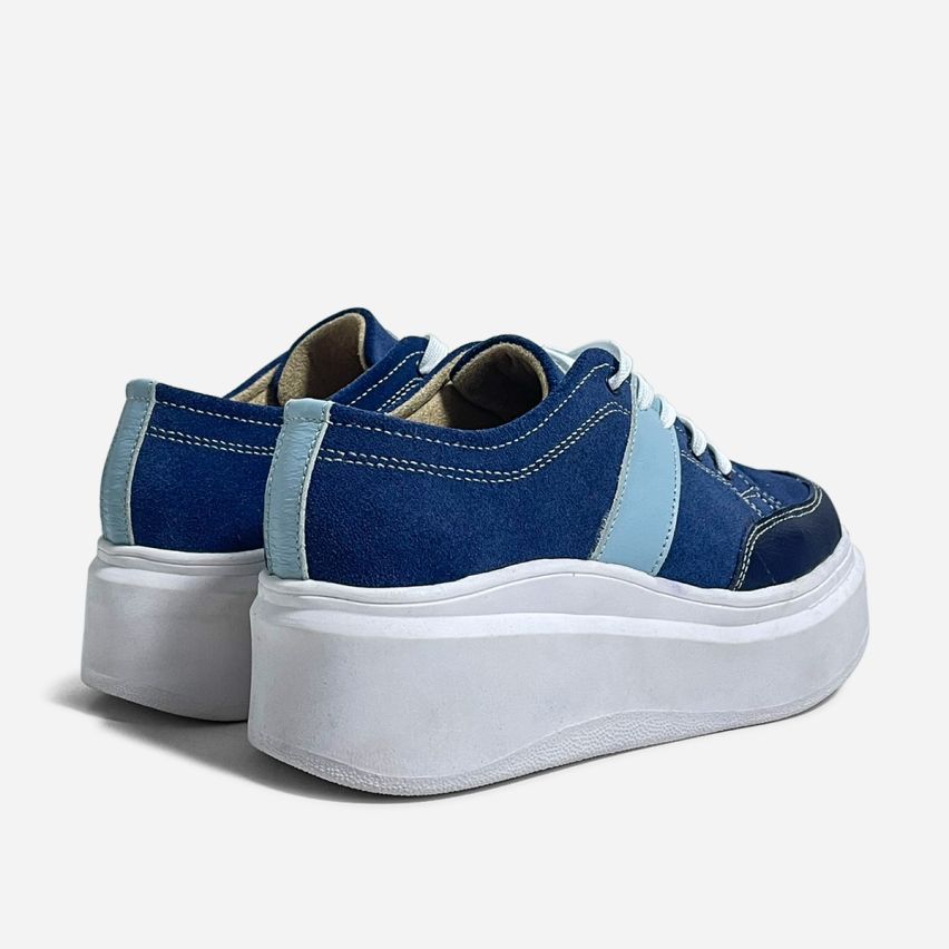 Zapatilla Puro Cuero 508 Azul