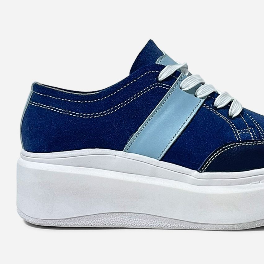 Zapatilla Puro Cuero 508 Azul