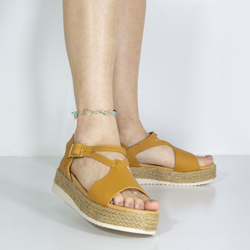 Sandalia Puro Cuero 608 - NATURAL