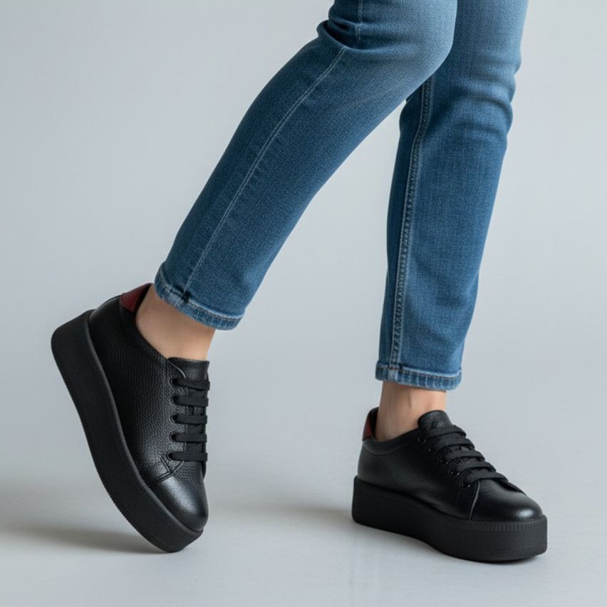Zapatilla Puro Cuero 656 neg