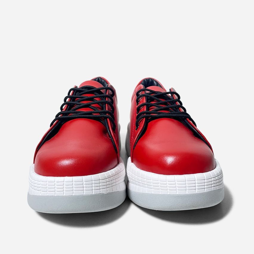 Zapatilla Puro Cuero 656 Rojo PLA