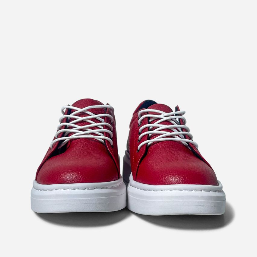 Zapatilla Puro Cuero 656 Rojo