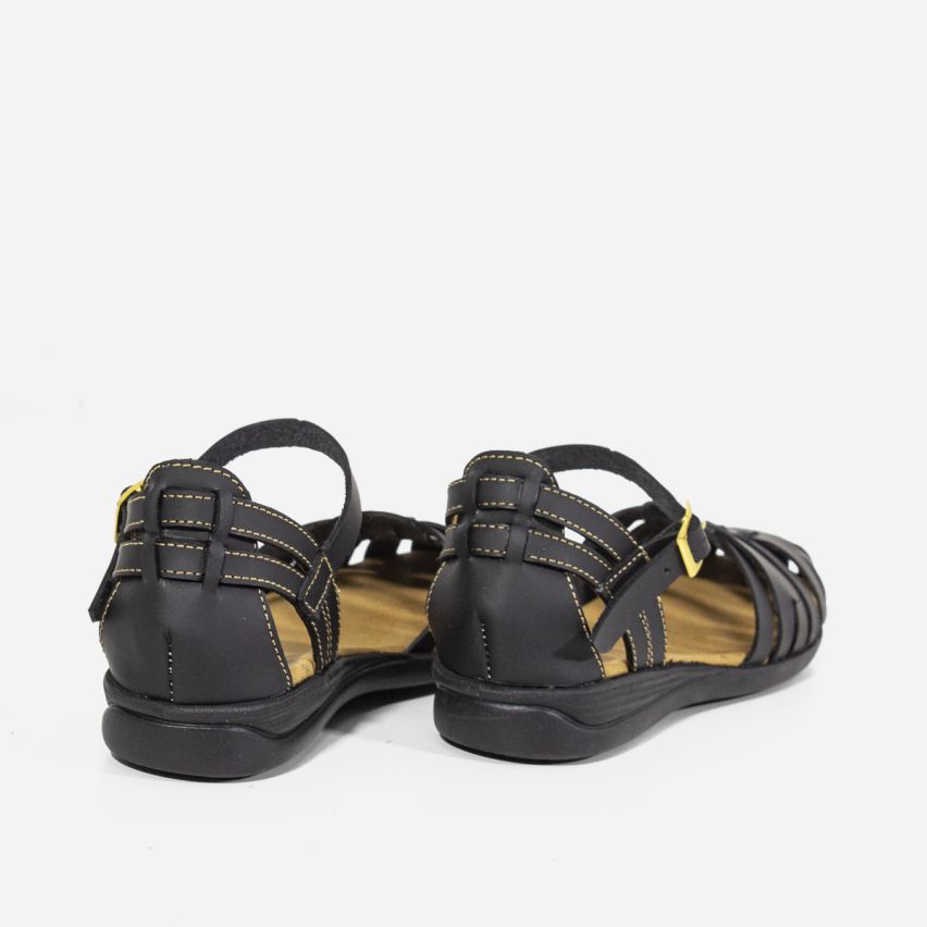 Sandalia Puro Cuero 657 - NEGRO