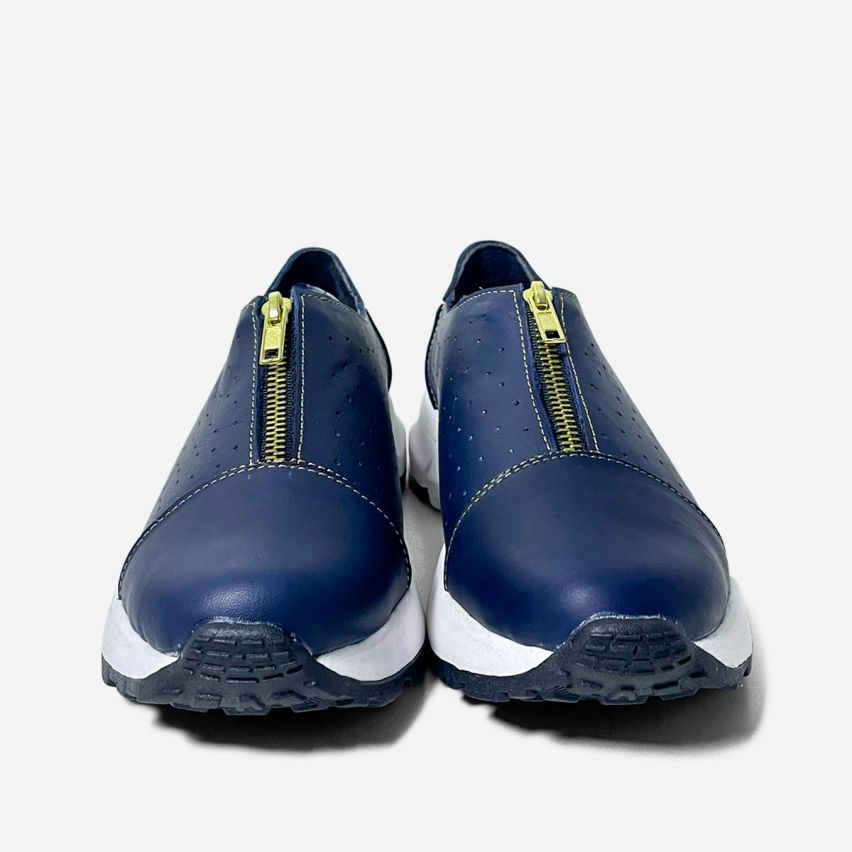Zapato Puro Cuero 685 Azul