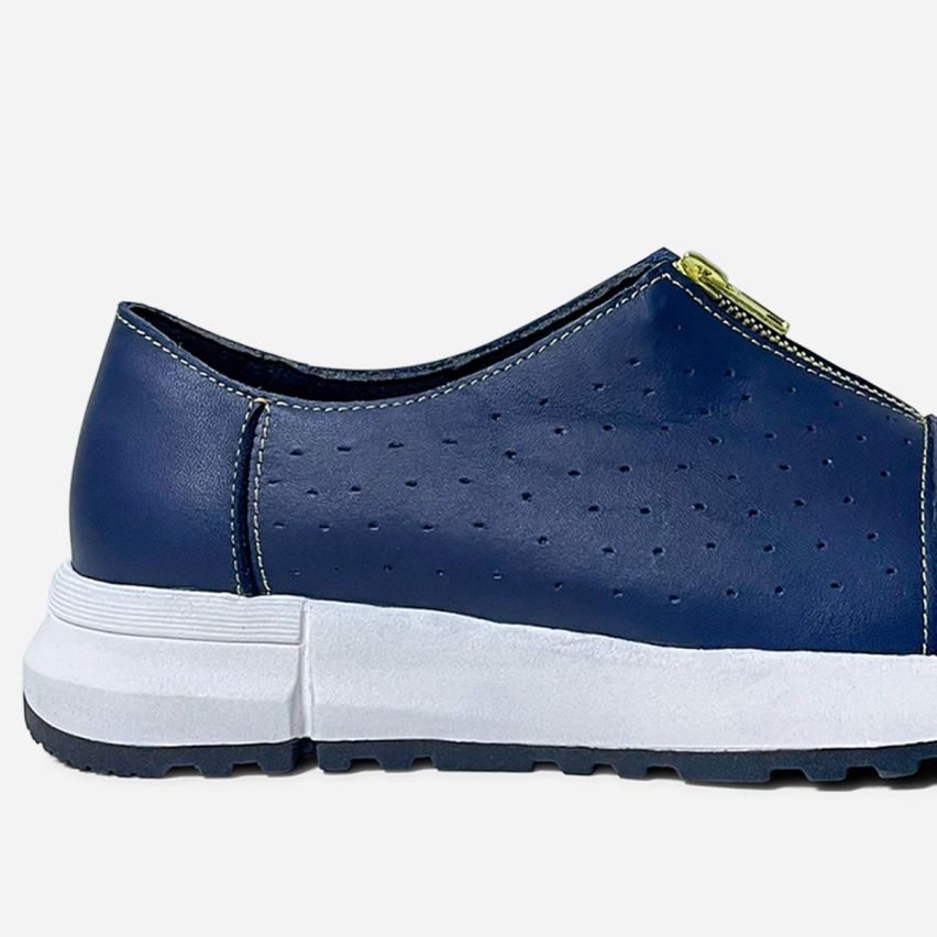 Zapato Puro Cuero 685 Azul