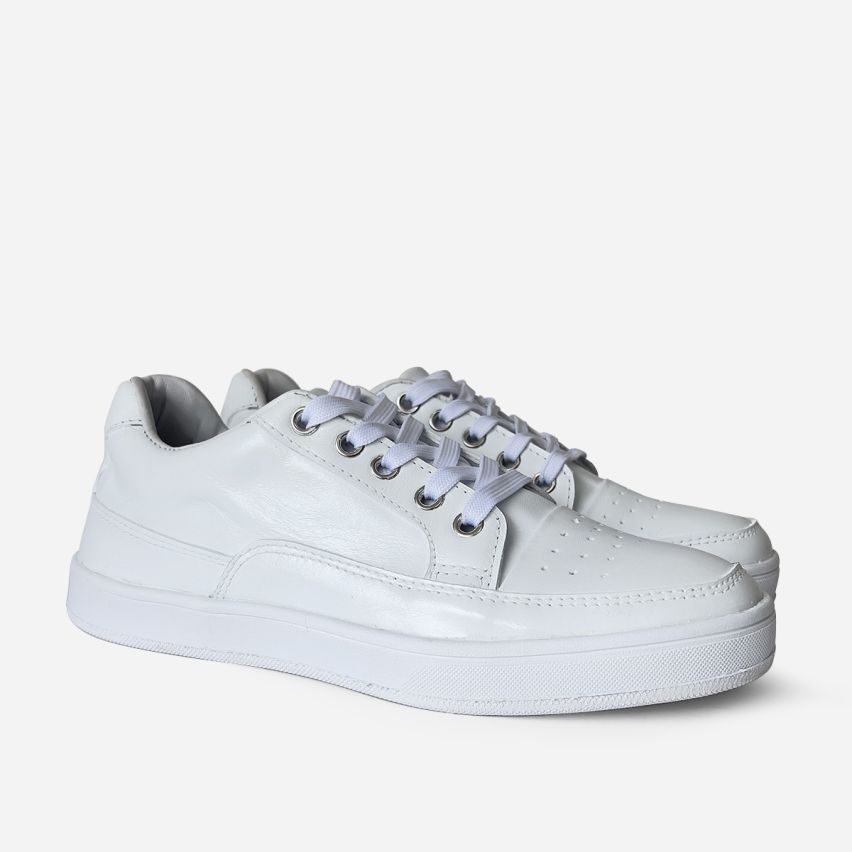 zapatilla  Puro Cuero  1101 -  Blanco