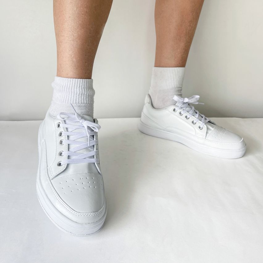 zapatilla  Puro Cuero  1101 -  Blanco