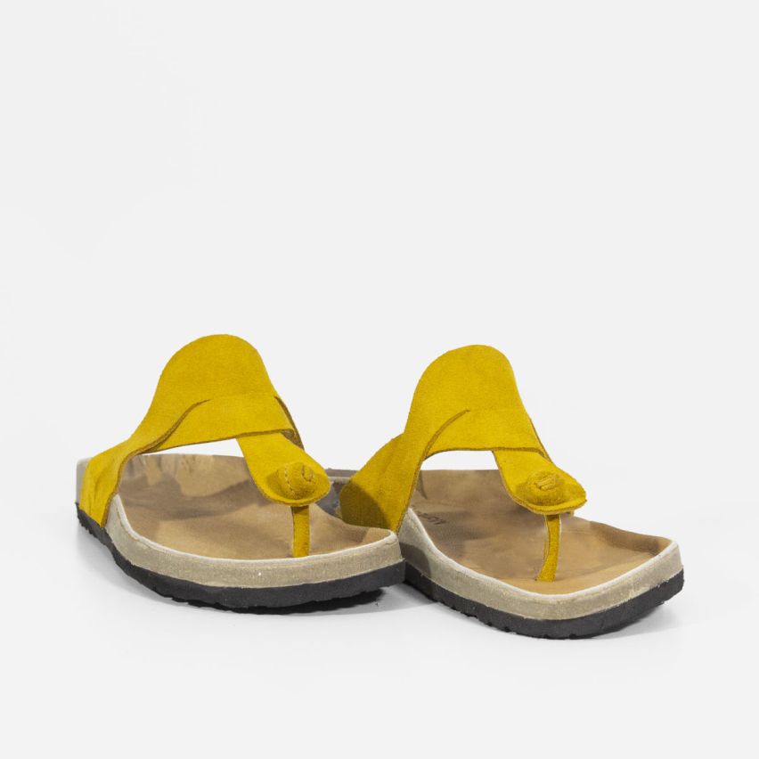 Sandalia Puro Cuero 701 - AMARILLO