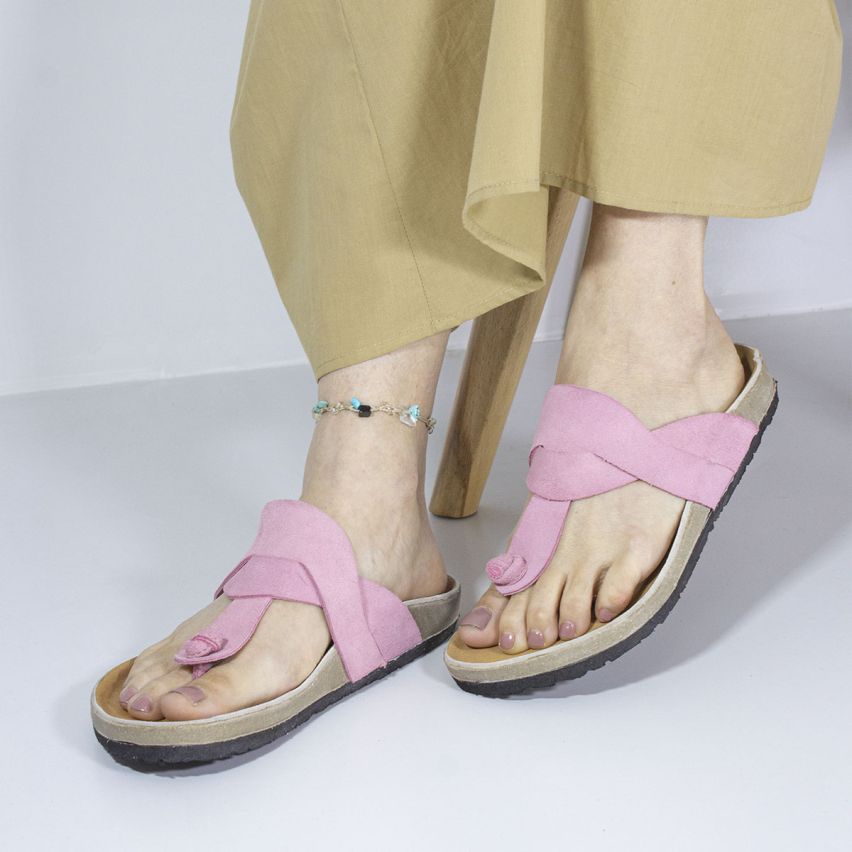 Sandalia Puro Cuero 701 - ROSA