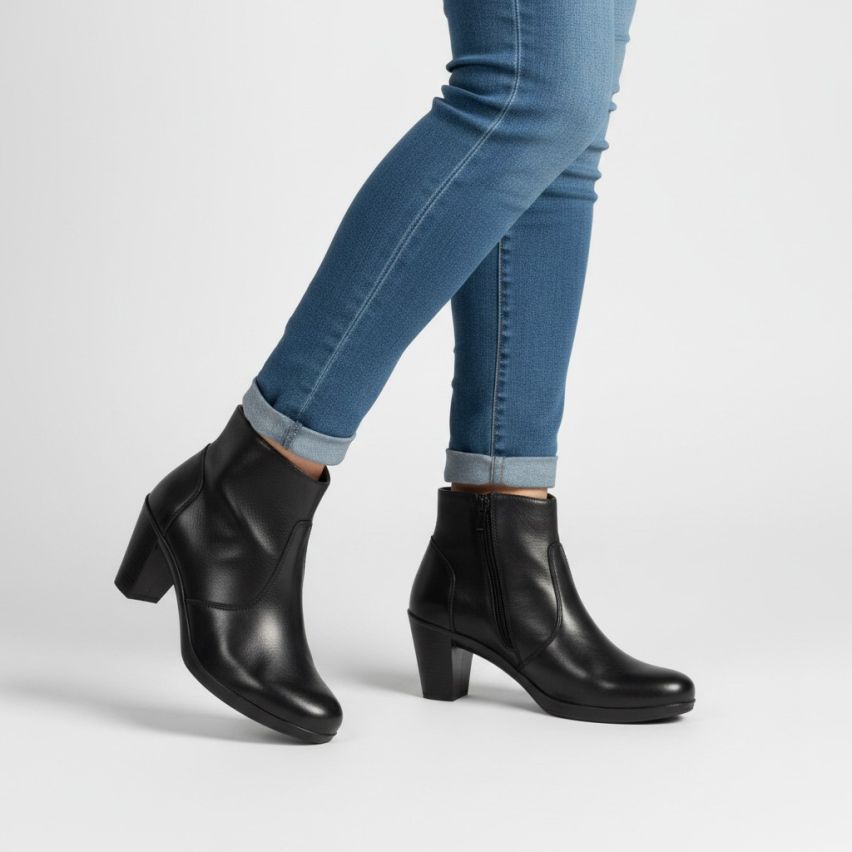 Botin Puro Cuero713Negro