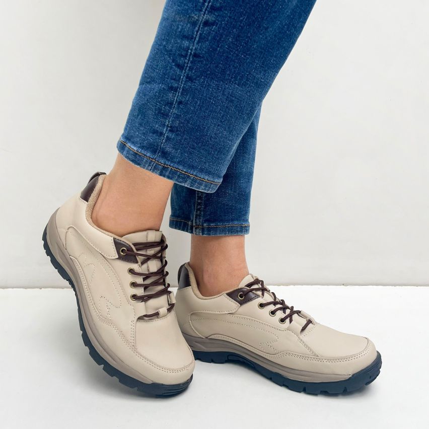 Zapatilla Puro Cuero 729 Hueso