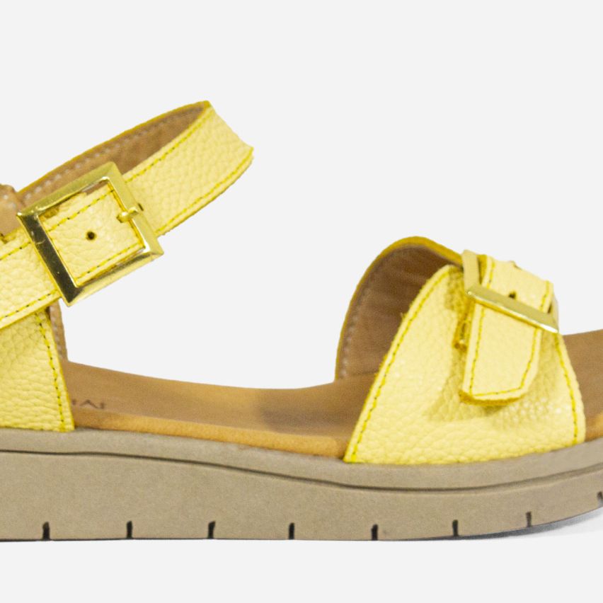 Sandalia Puro Cuero 743 - AMARILLO